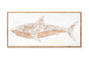 Carved Great White Shark Wall Art Framed