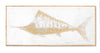 Carved Wooden Swordfish Framed Wall Art