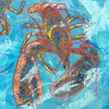Lobsters Painting Framed