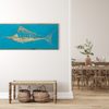 Carved Wooden Swordfish Framed Wall Art