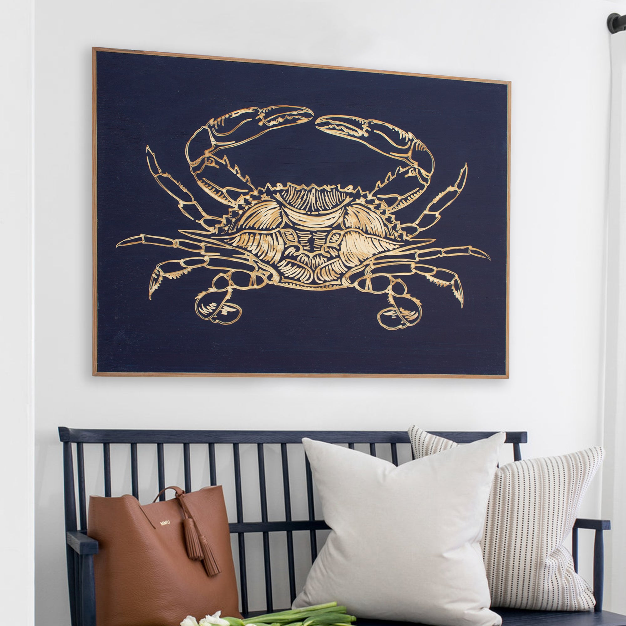 Blue Crab Art | Crab Wall Art | Coastal Decor - Haven America