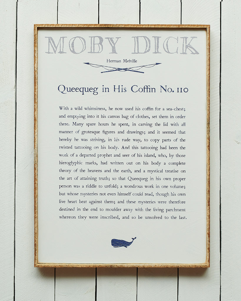 Queequeg in His Coffin No. 110 Moby Dick Book Plate Framed