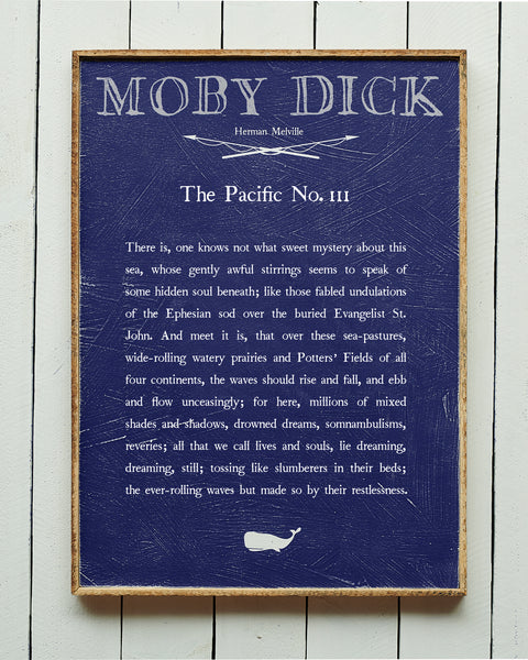 Framed Print Queequeg in His Coffin No. 110, Moby Dick Quote