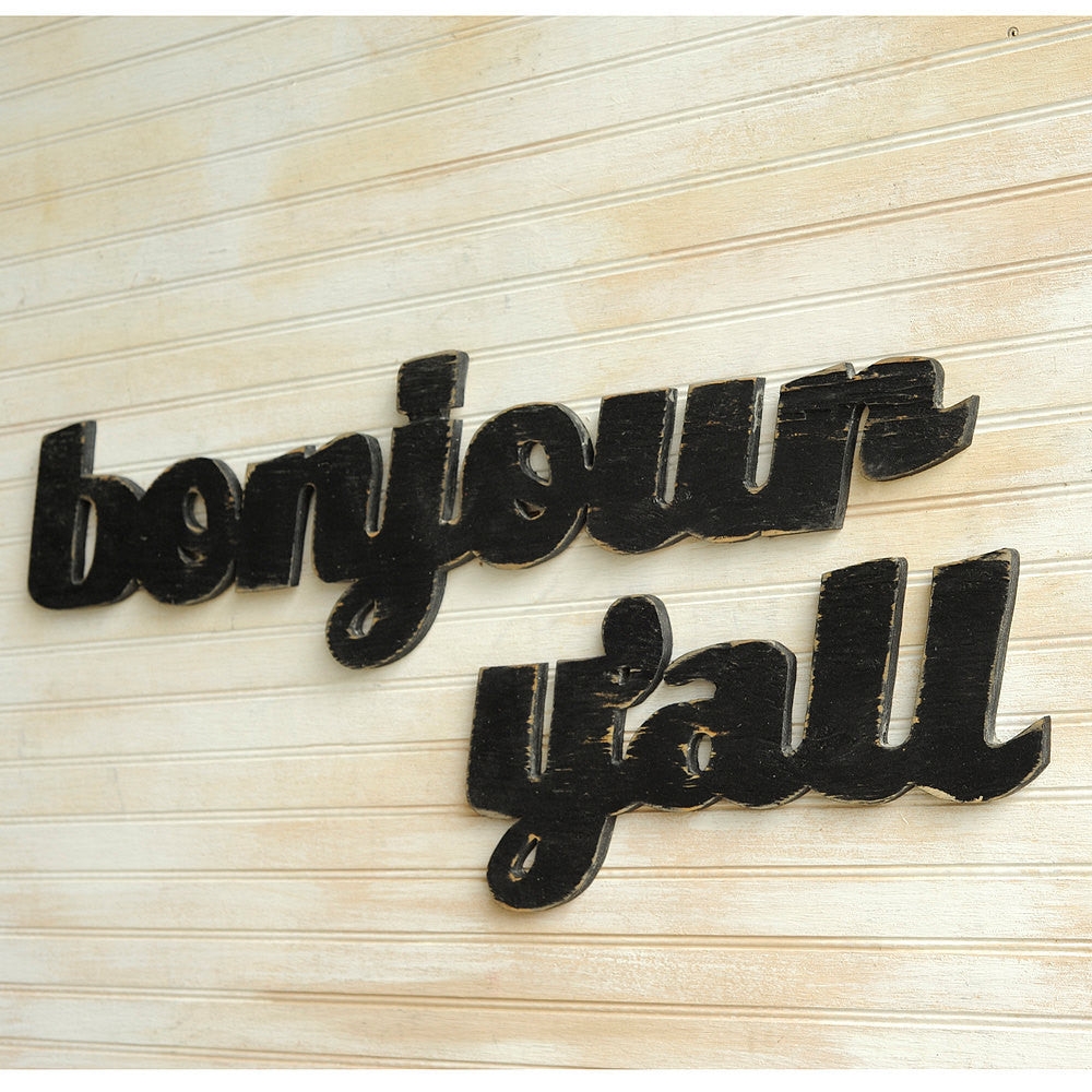 Bonjour Y'all Word Sign - Haven America