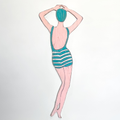 Poolside Cabana Girl Wooden Wall Art - Haven America