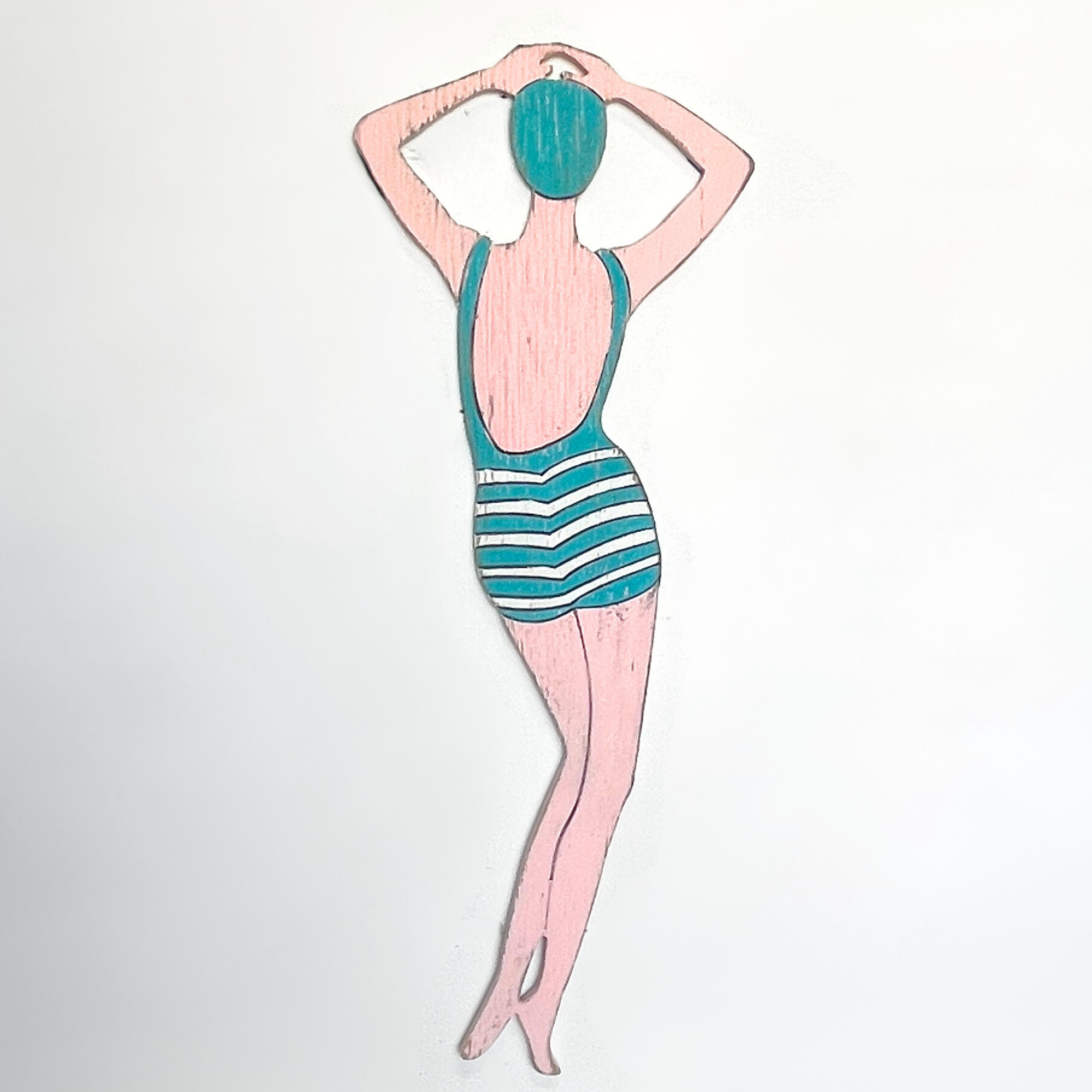 Poolside Cabana Girl Wooden Wall Art - Haven America