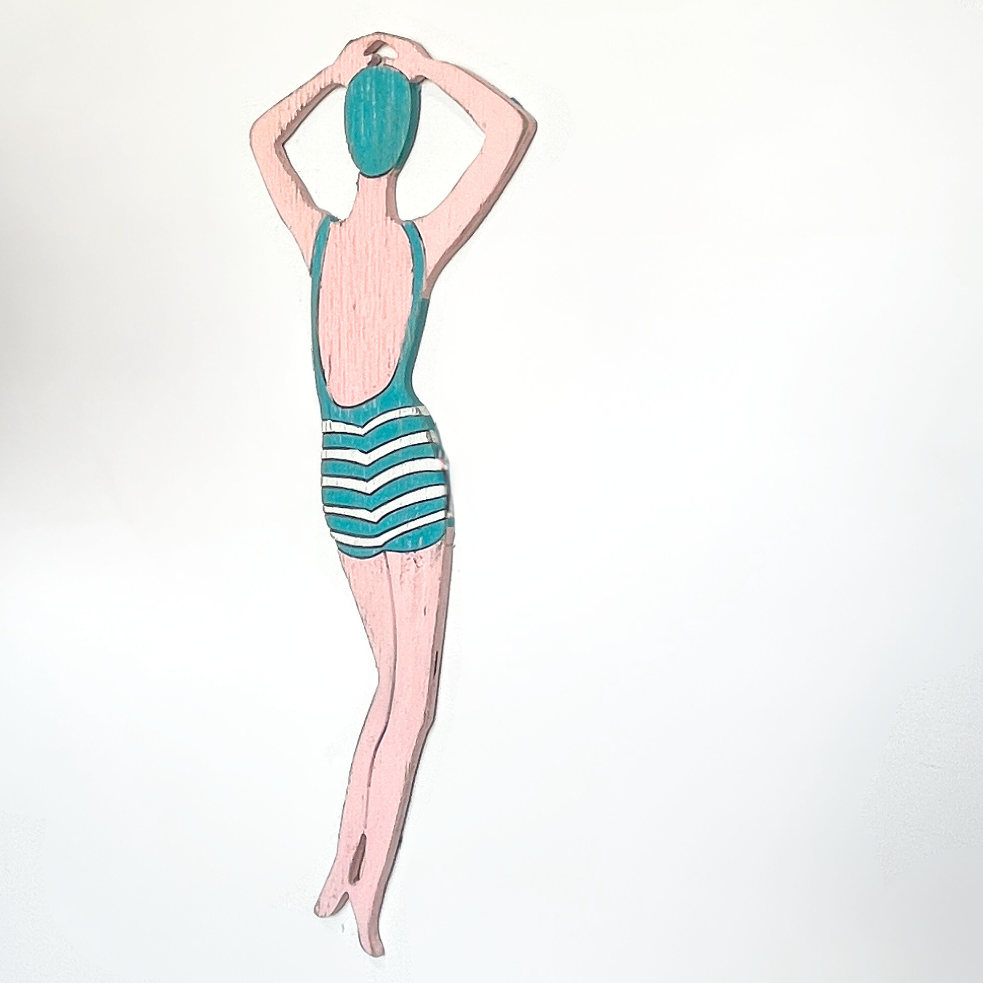 Poolside Cabana Girl Wooden Wall Art - Haven America
