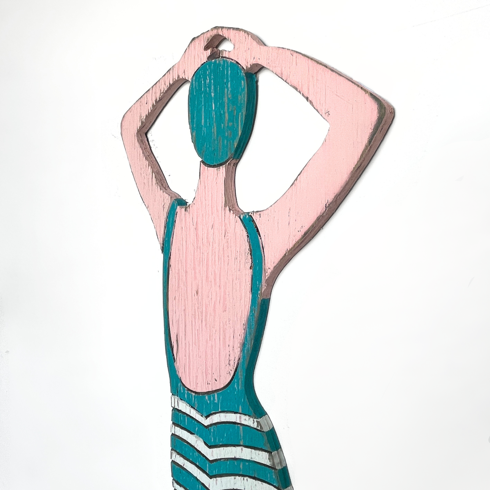 Poolside Cabana Girl Wooden Wall Art - Haven America