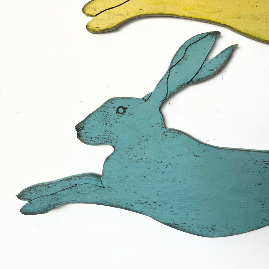 Rabbit Leaping Wall Art