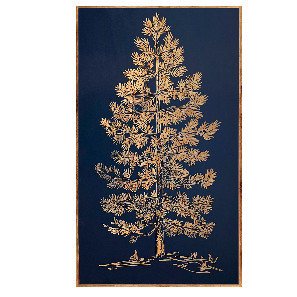 Carved Tree Framed Wall Art