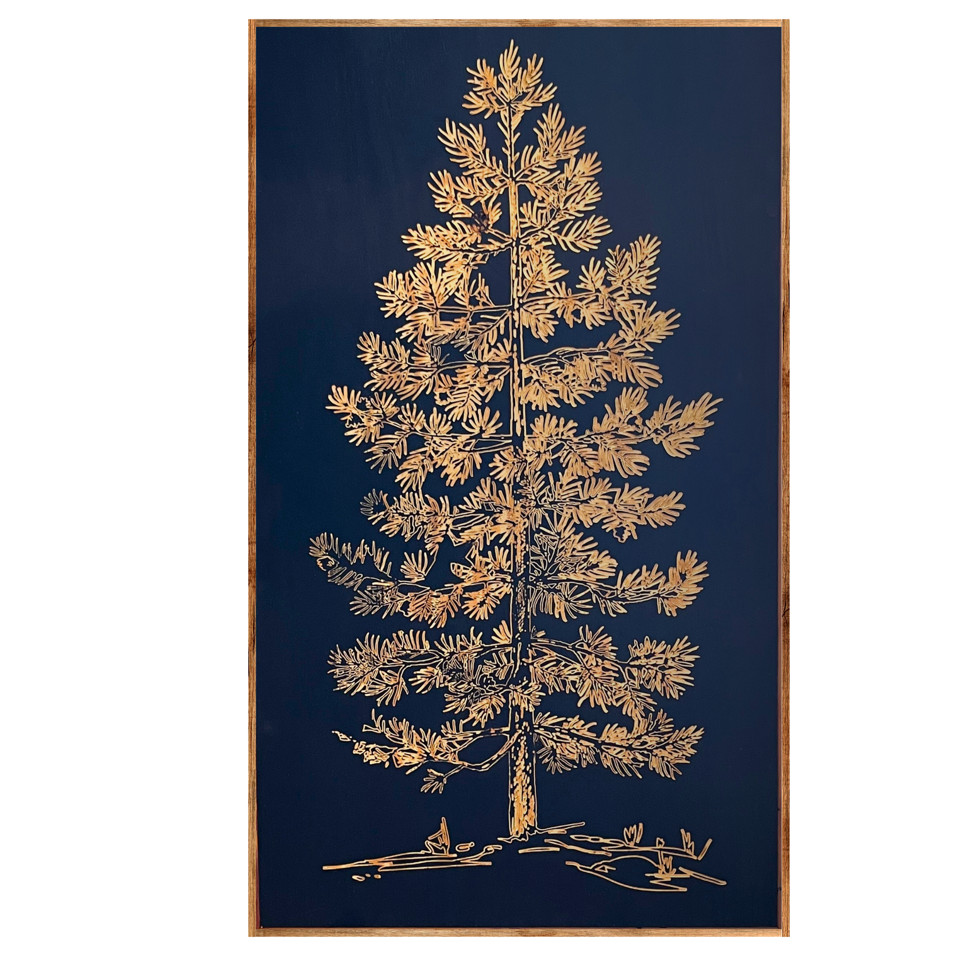 Carved Tree Framed Wall Art