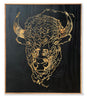 Carved Portrait Buffalo Framed Wall Art