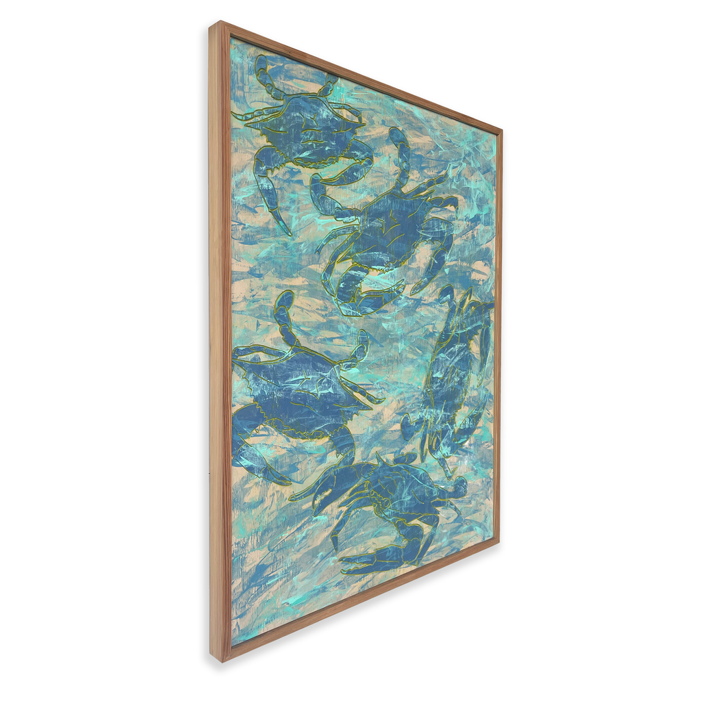 Framed Blue Crab Wall Art - Haven America