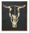 Carved Cow Skull Framed Wall Art