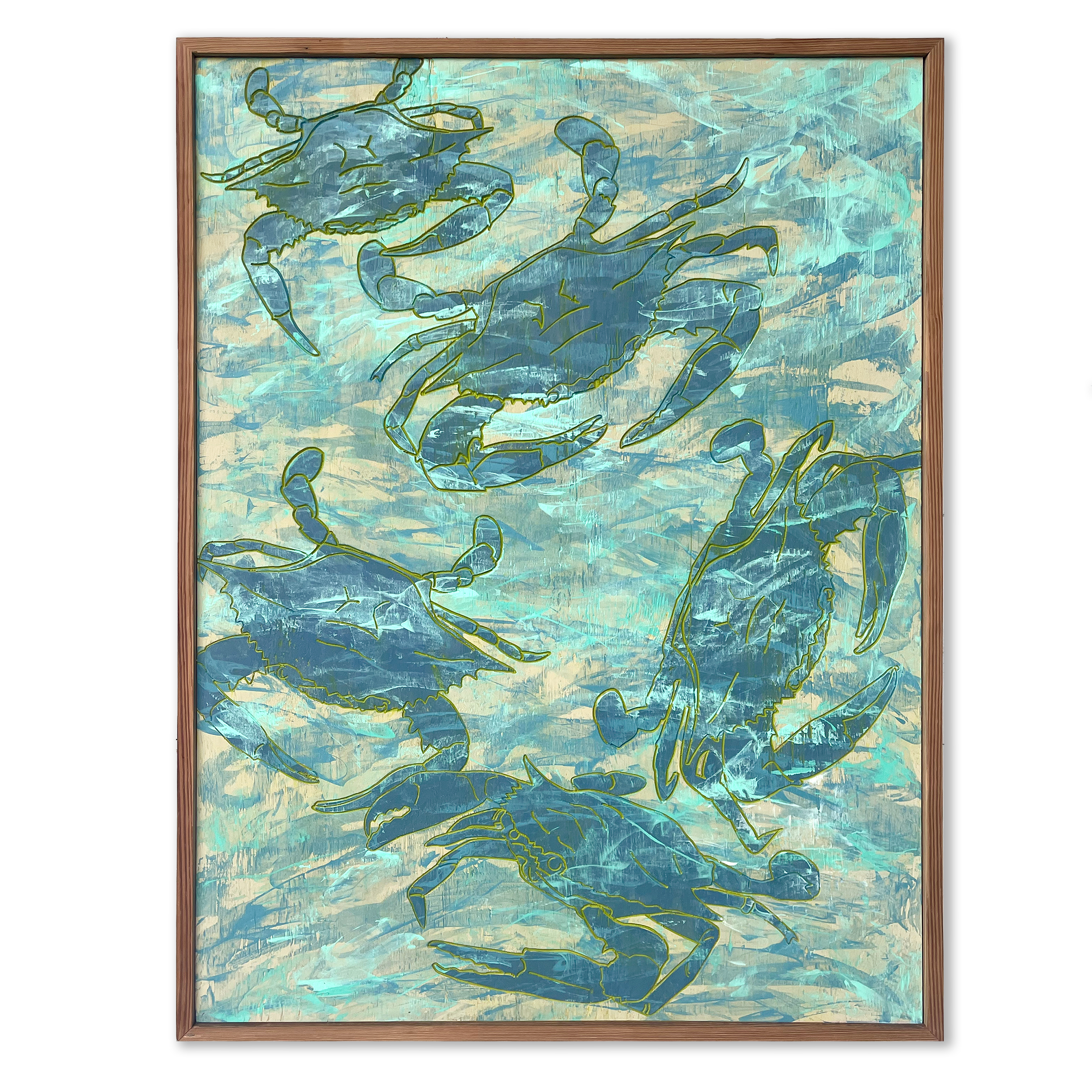 Framed Blue Crab Wall Art - Haven America