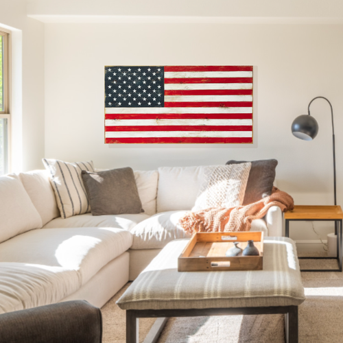 Wood American Flag Wall Art - Haven America