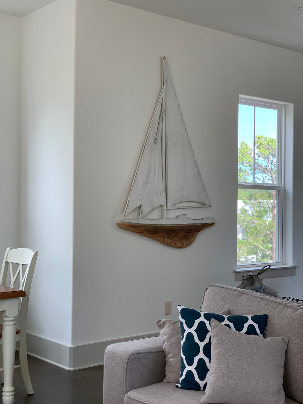 Sailboat Wooden Two Piece Wall Art - Haven America