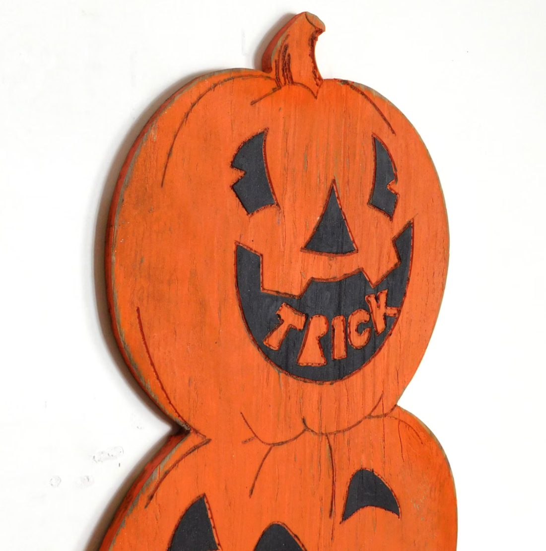 Trick or Treat Pumpkin Stack Wall Decor