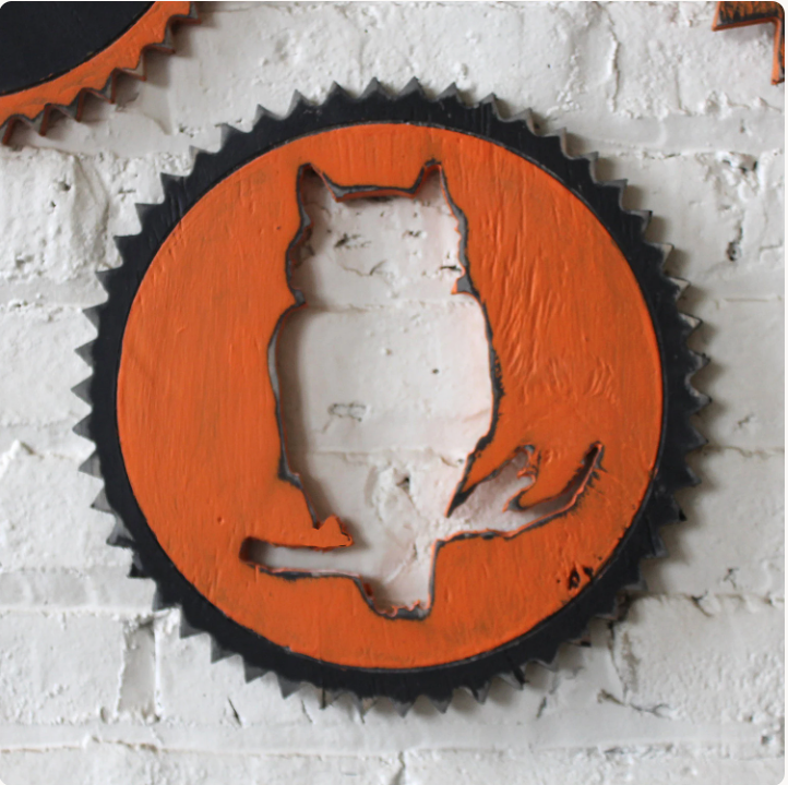 Halloween Silhouettes Decor Witch Owl Bat
