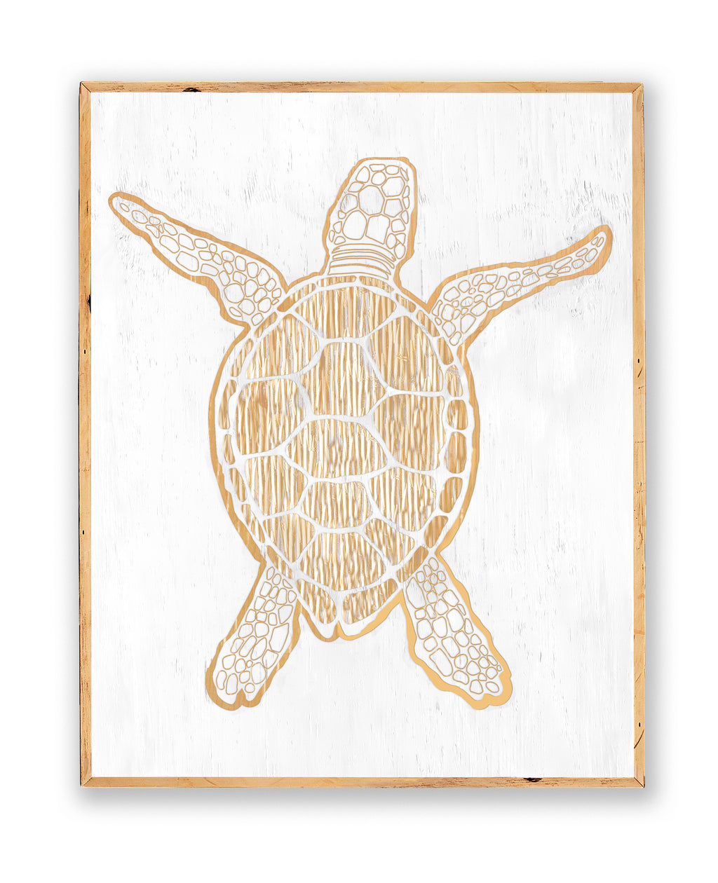 Carved Sea Turtle Framed Wall Art