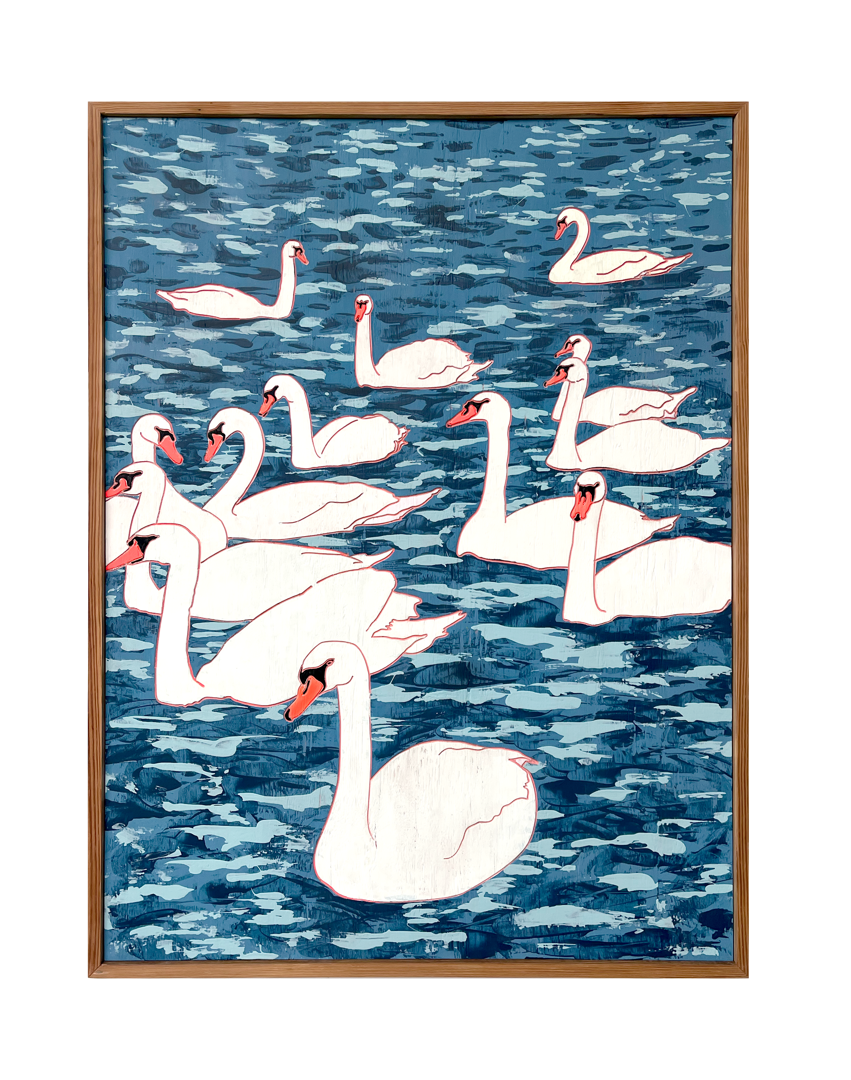 Swans in the Wild Painting Framed - Haven America