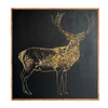 Carved Deer Framed Wall Art
