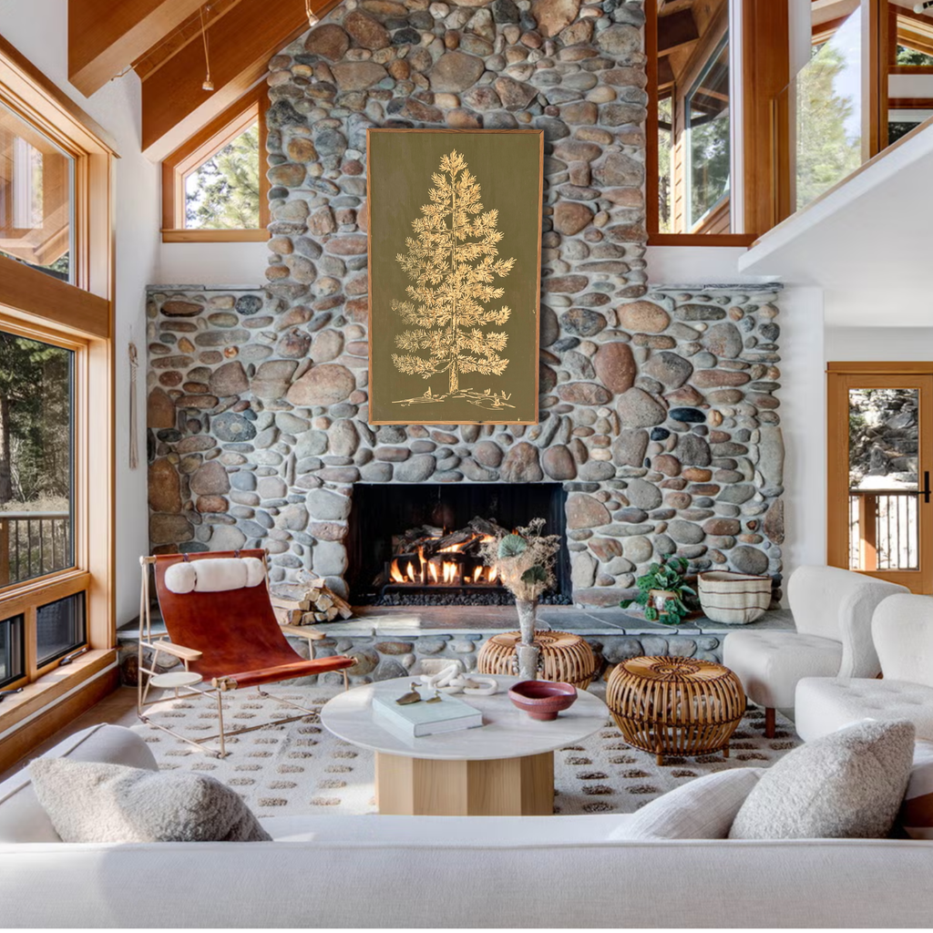 Carved Tree Framed Wall Art