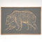Carved wooden bear framed wall art in natural wood and painted finish