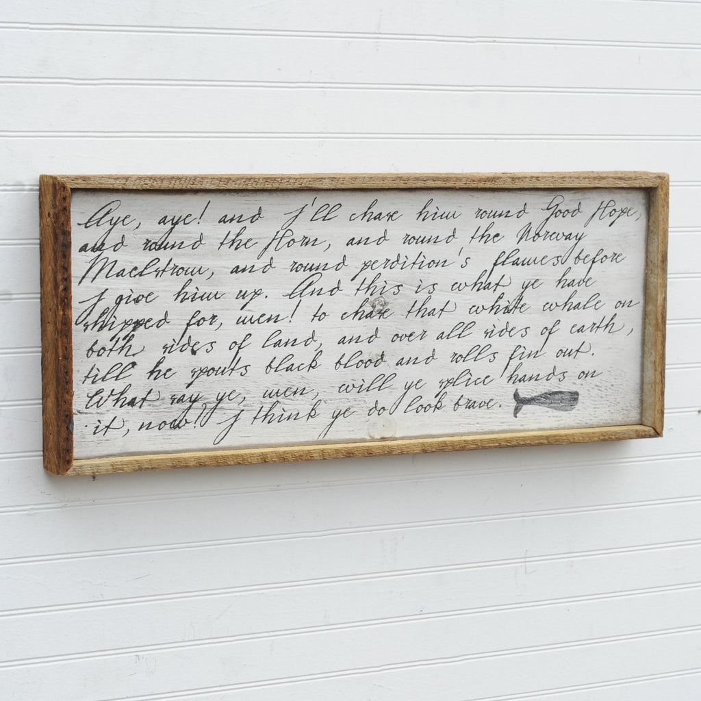 Captain Ahab Quote Wall Art - Haven America