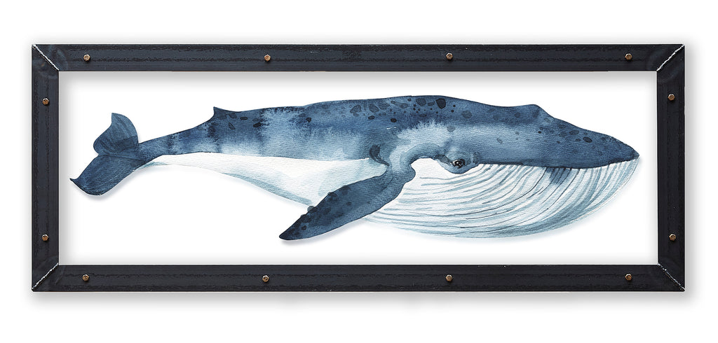 Blue Whale Print with Metal Frame - Haven America