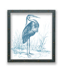 Heron with Wetlands Metal Frame - Haven America