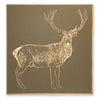 Our beautiful Carved Deer on Coach House Green background. Framed in Reclaimed wood.