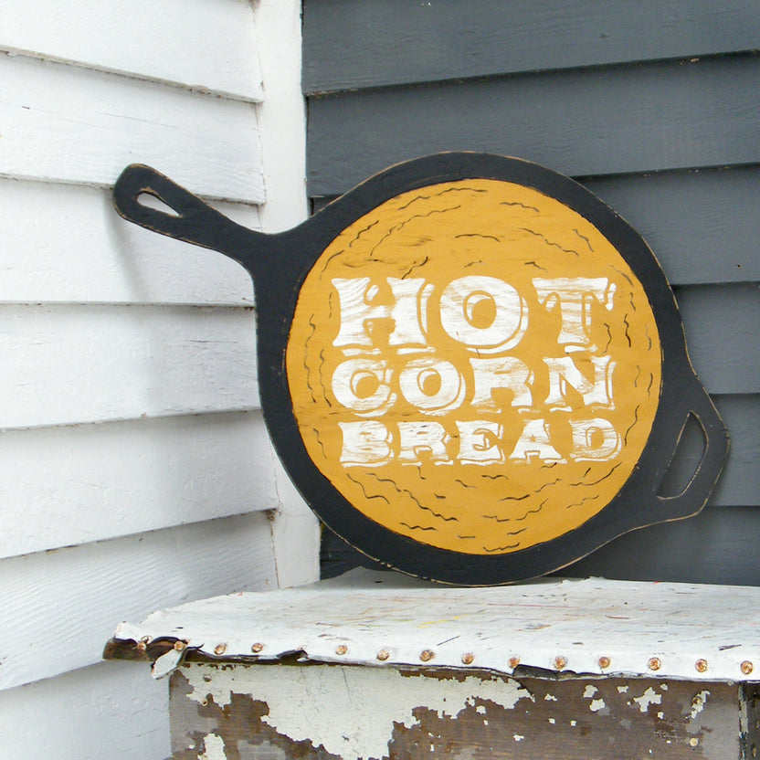 Kitchen Art | Hot Corn Bread Sign | Southern Art - Haven America