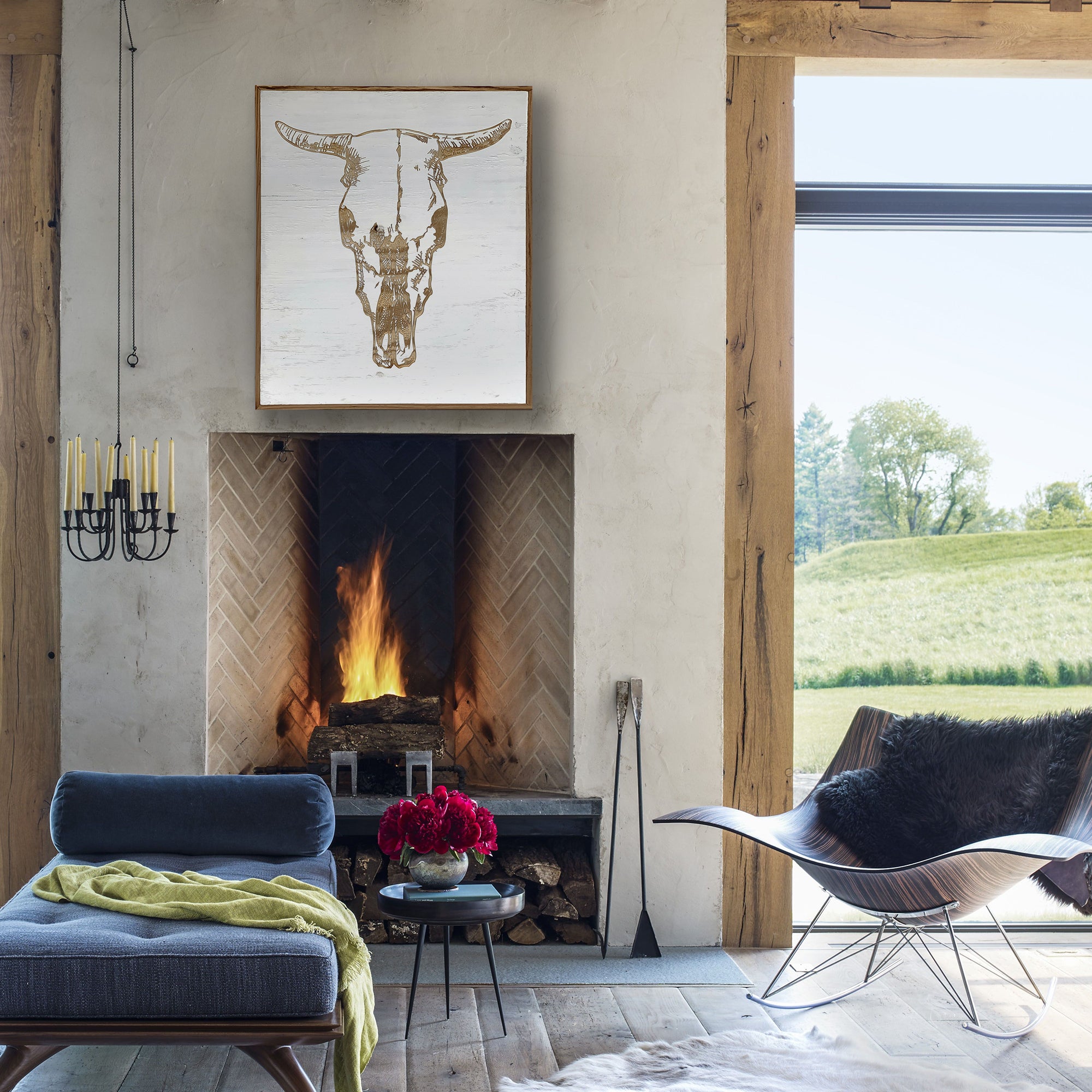 Carved Cow Skull Wall Art - Haven America