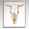 Carved Cow Skull Artwork by Haven America