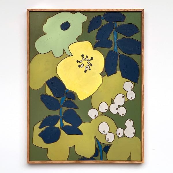 Flowers and Berries Wall Art Framed - Haven America