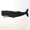 Handcrafted folk whale art nautical wooden wall hanging in cast iron black finish for beach or coastal home decor. By Haven America