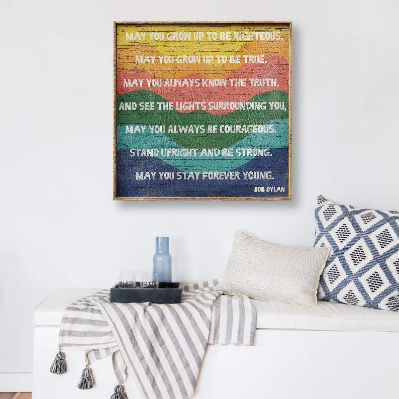 Forever Young Quote Art Print Framed - Haven America