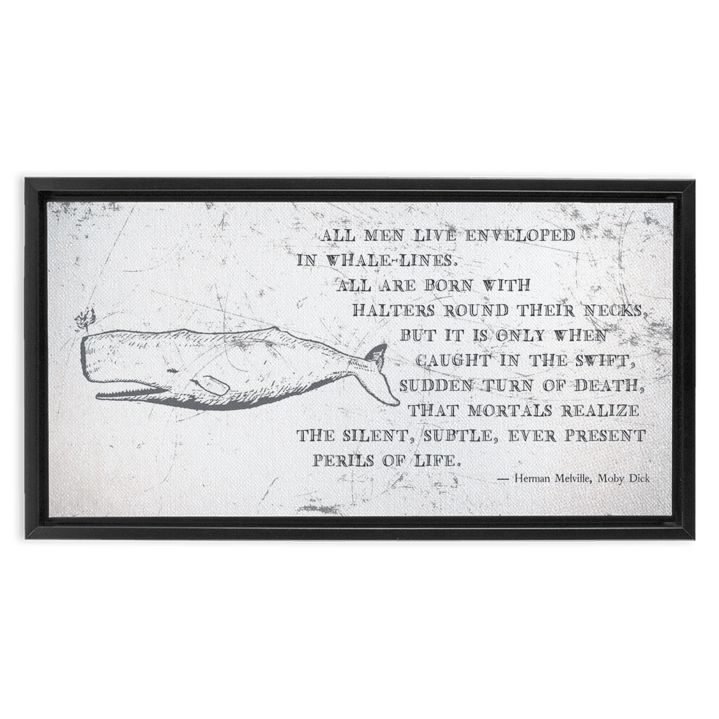 Classic Moby Quote Whale Wall Art Print