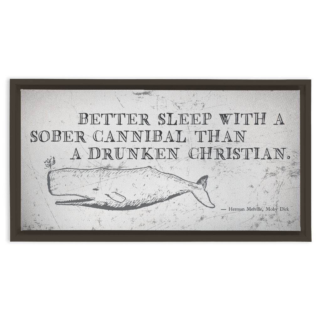 Classic Moby Quote Whale Wall Art Print