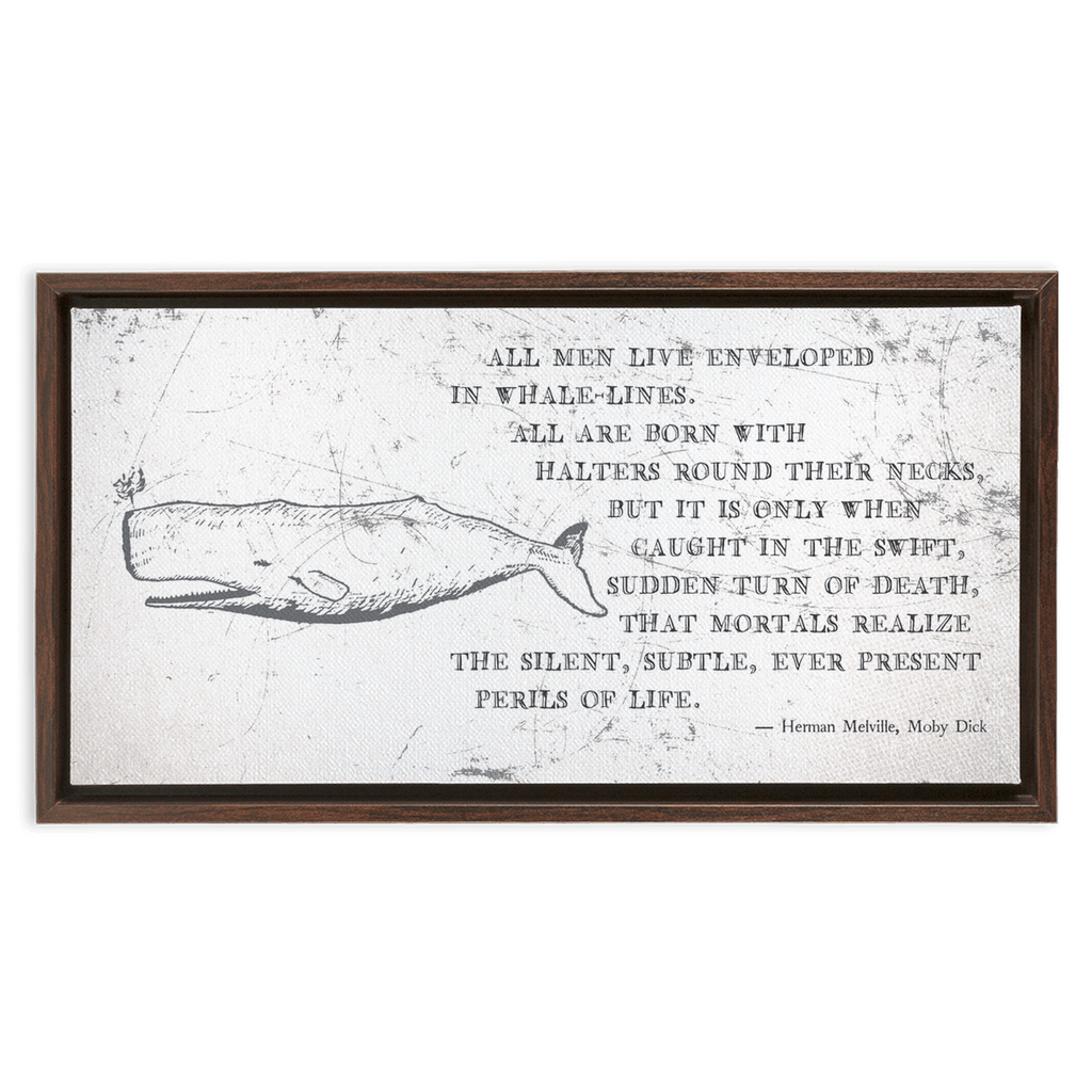 Classic Moby Quote Whale Wall Art Print