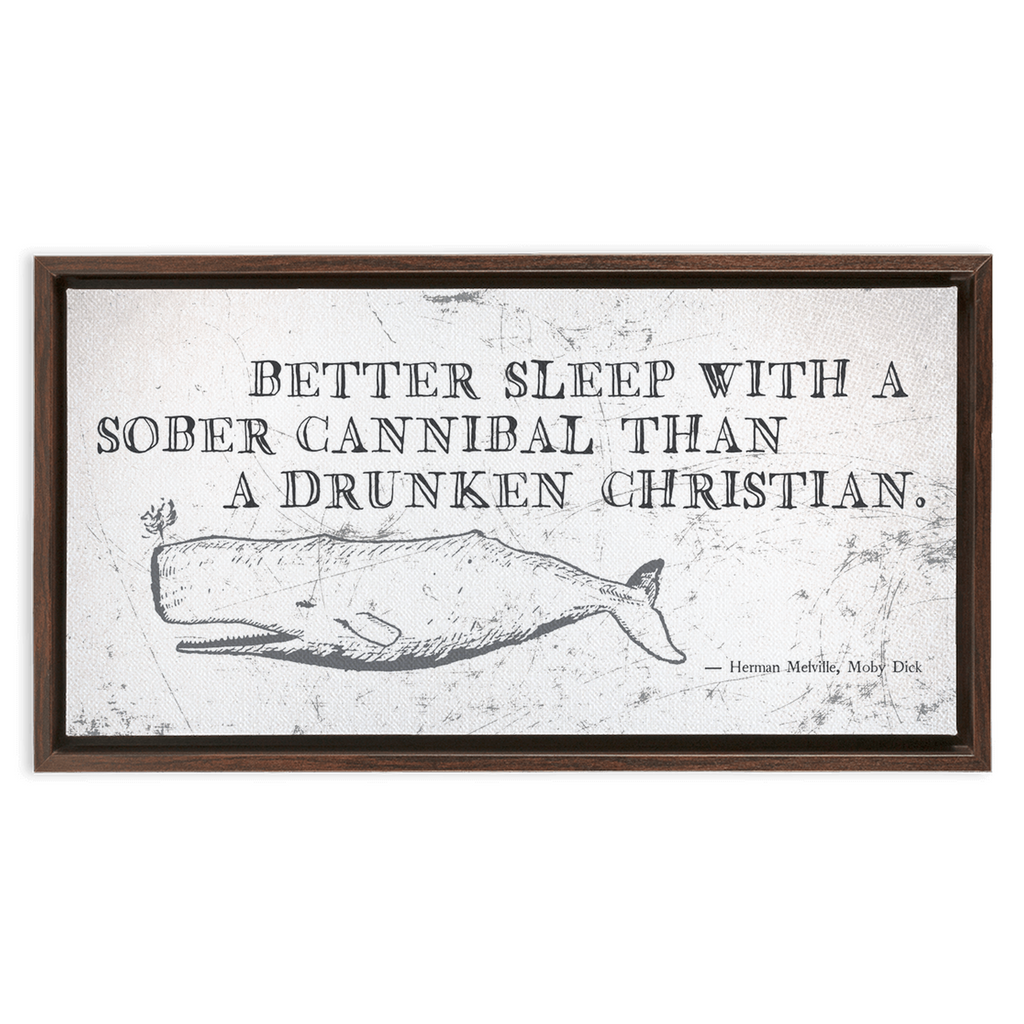 Classic Moby Quote Whale Wall Art Print