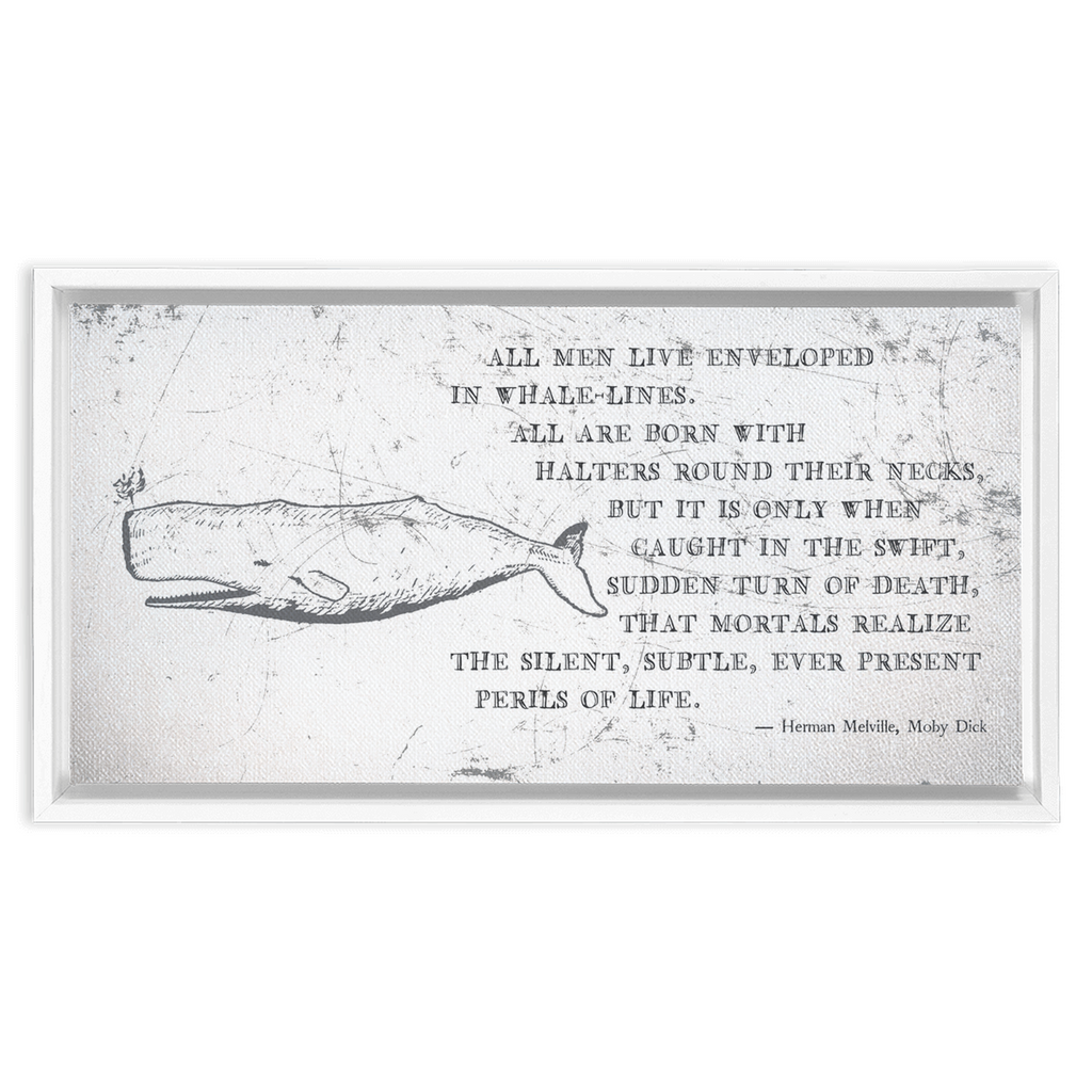 Classic Moby Quote Whale Wall Art Print