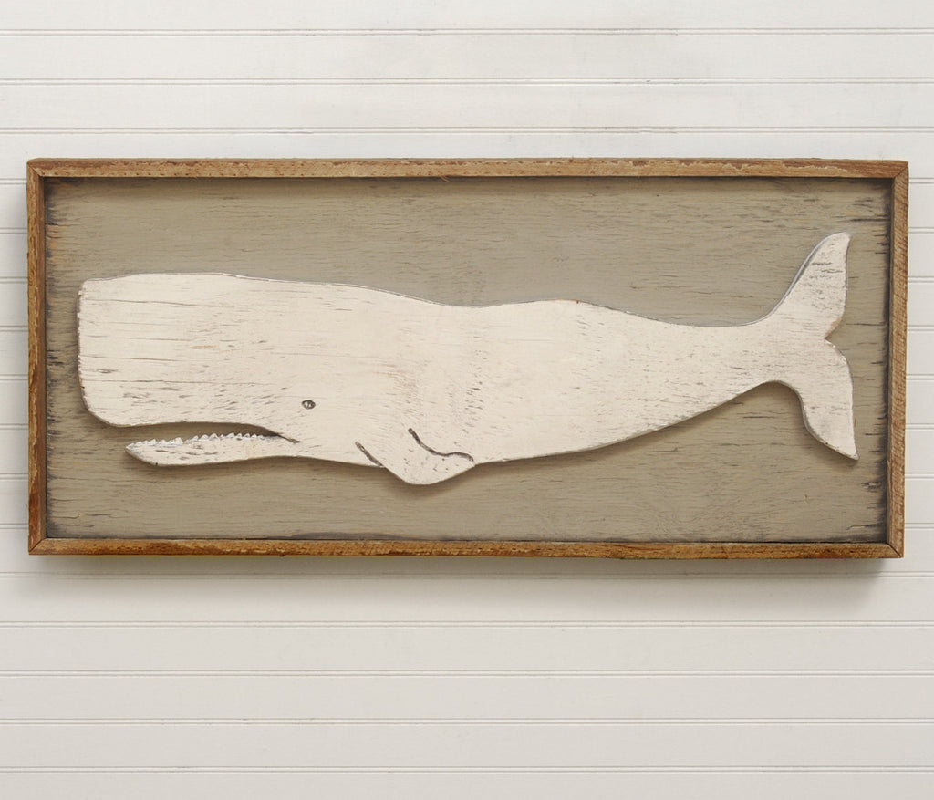 Folk Whale Framed Wall Art - Haven America