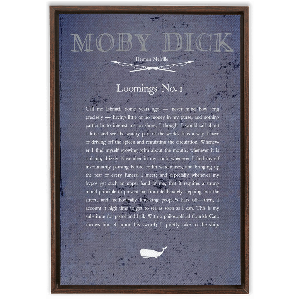 Blue Background with Walnut Frame