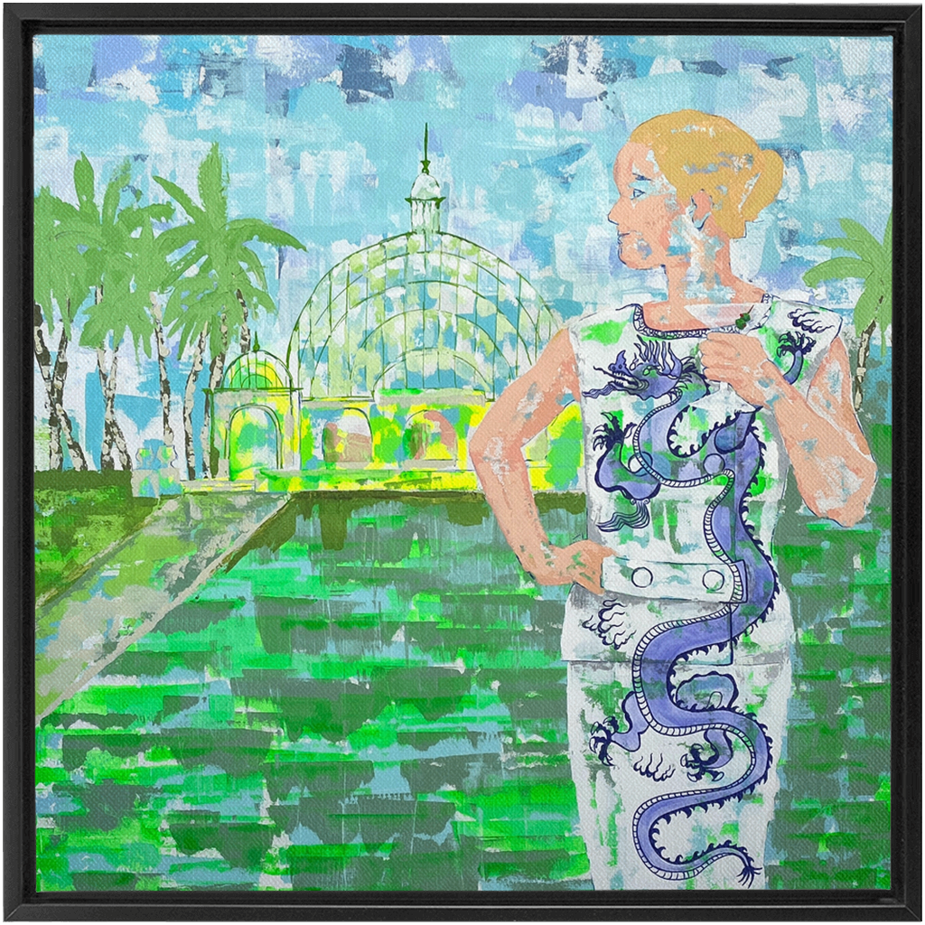 Canvas print with black frame