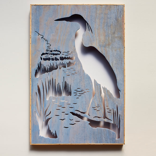 Great Blue Herron Wall Art Framed - Haven America