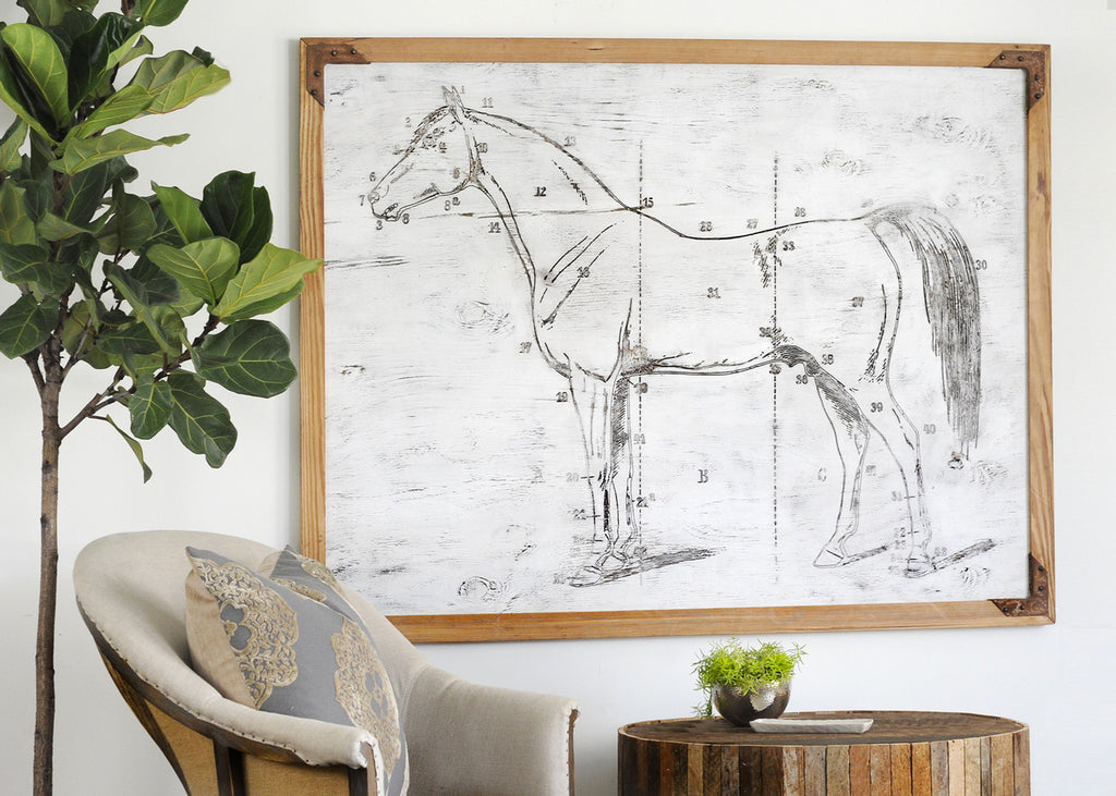 Horse Study Framed Wall Art equine artwork equestrian art horse home decor