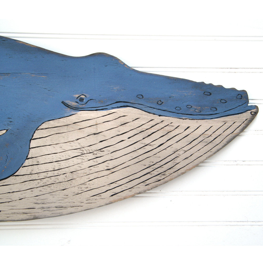 Humpback Whale Wall Decor | Wooden Coastal Art | Outdoor Sign