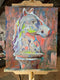 Dauphine Street Horse Painting on Easel 